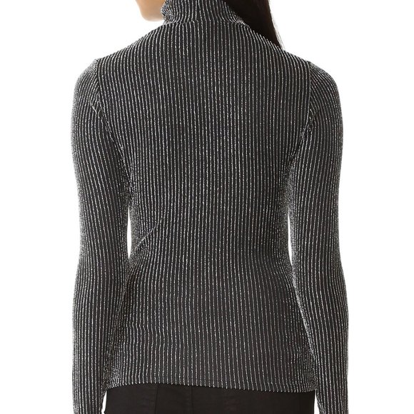 BCBGMAXAZRIA Brinne Metallic Knit Turtleneck - S - Picture 2 of 12